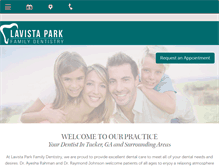 Tablet Screenshot of lavistaparkdental.com
